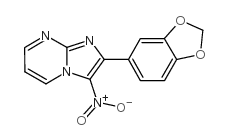 2-苯并[1,3]二氧代-5-基-3-硝基咪唑并[1,2-a]嘧啶结构式