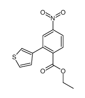 ethyl 4-nitro-2-thiophen-3-ylbenzoate结构式