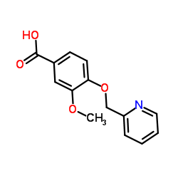 3-Methoxy-4-(2-pyridinylmethoxy)benzoic acid结构式
