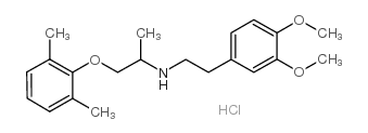 N-[2-(3,4-dimethoxyphenyl)ethyl]-1-(2,6-dimethylphenoxy)propan-2-amine,hydrochloride Structure