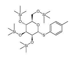 α-D-Mannopyranoside, 4-methylphenyl 1-thio-2,3,4,6-tetrakis-O-(trimethylsilyl)结构式
