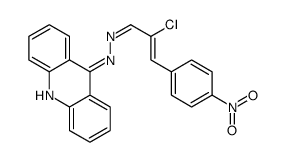 N-[(E)-[(Z)-2-chloro-3-(4-nitrophenyl)prop-2-enylidene]amino]acridin-9-amine Structure