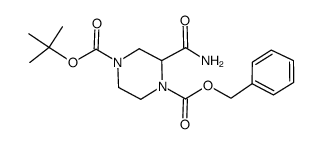 1-benzyl 4-tert-butyl 3-(aminocarbonyl)piperazine-1,4-dicarboxylate结构式