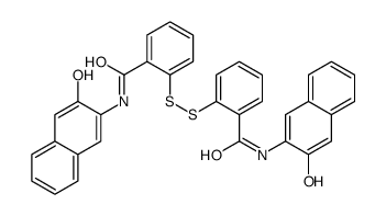 N-(3-hydroxynaphthalen-2-yl)-2-[[2-[(3-hydroxynaphthalen-2-yl)carbamoyl]phenyl]disulfanyl]benzamide结构式