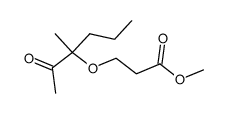 3-(1-methyl-2-oxo-1-propyl-propoxy)-propionic acid methyl ester结构式