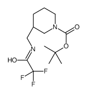 tert-butyl (3R)-3-[[(2,2,2-trifluoroacetyl)amino]methyl]piperidine-1-carboxylate Structure