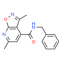 N-Benzyl-3,6-dimethyl[1,2]oxazolo[5,4-b]pyridine-4-carboxamide结构式