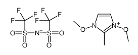 1,3-二甲氧基-2-甲基-1H-咪唑-3-鎓 双(三氟甲烷磺酰)亚胺盐结构式