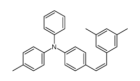 4-(3,5-Dimethylstyryl)-N-phenyl-N-(4-methylphenyl)aniline结构式