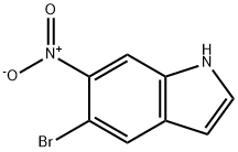 5-溴-6-硝基-1H-吲哚结构式
