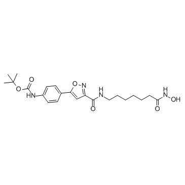 N-[4-[3-[[[7-(羟基氨基)-7-氧代庚基]氨基]羰基]-5-异恶唑基]苯基]氨基甲酸叔丁酯结构式