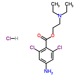 4-Amino-2,6-dichloro-benzoic acid 2-(diethylamino)ethyl ester HCl Structure