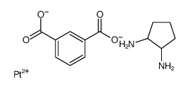 benzene-1,3-dicarboxylate,cyclopentane-1,2-diamine,platinum(2+) Structure