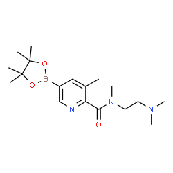 6-((2-(Dimethylamino)ethyl)(methyl)carbamoyl)-5-methylpyridine-3-boronic acid pinacol ester Structure