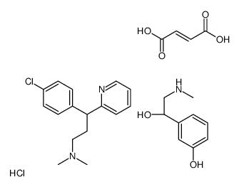 (Z)-but-2-enedioic acid,3-(4-chlorophenyl)-N,N-dimethyl-3-pyridin-2-ylpropan-1-amine,3-[(1R)-1-hydroxy-2-(methylamino)ethyl]phenol,hydrochloride结构式