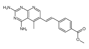 methyl 4-<2-(2,4-diamino-5-methylpyrido<2,3-d>pyrimidin-6-yl)ethenyl>benzoate Structure
