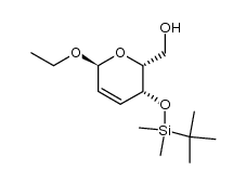 ethyl 4-O-tert-butyldimethylsilyl-2,3-dideoxy-α-D-threo-hex-2-enopyranoside Structure