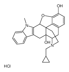 4,8-Methanobenzofuro(2,3-a)pyrido(4,3-b)carbazole-1,8a(9H)-diol,7-(cyclopropylmethyl)-5,6,7,8,14,14b-hexahydro-14-methyl-,hydrochloride (1:1),(4bS,8R,8aS,14bR)结构式