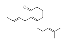 2-(3-methylbut-2-enyl)-3-(4-methylpent-3-enyl)cyclohex-2-en-1-one结构式