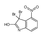 3,3-dibromo-4-nitro-1H-indol-2-one结构式