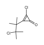 2-chloro-3-(3-chloro-2,3-dimethylbutan-2-yl)cycloprop-2-enone结构式