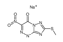 sodium salt of 2-methylthio-6-nitro-7-oxo-4,7-dihydro-1,2,4-triazolo<5,1-c><1,2,4>triazine Structure