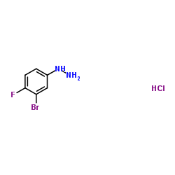 (3-溴-4-氟苯基)肼盐酸盐结构式