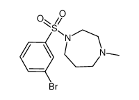 1-[(3-溴苯基)磺酰基]-4-甲基高哌嗪结构式