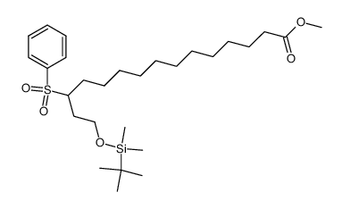 methyl 15-((tert-butyldimethylsilyl)oxy)-13-(phenylsulfonyl)pentadecanoate Structure