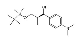 3-t-butyldimethylsilyloxy-1-(4'-N,N-dimethylaminophenyl)-2-(S)-methyl-1-propanol结构式