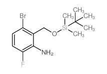 3-BROMO-2-(((TERT-BUTYLDIMETHYLSILYL)OXY)METHYL)-6-FLUOROANILINE Structure