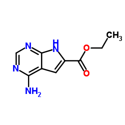 ethyl 4-amino-7H-pyrrolo[2,3-d]pyrimidine-6-carboxylate结构式