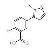 2-fluoro-5-(2-methylthiophen-3-yl)benzoic acid Structure
