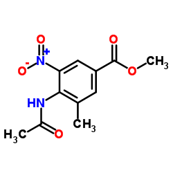 Methyl 4-acetamido-3-methyl-5-nitrobenzoate Structure