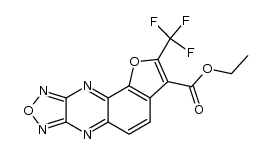 2-trifluoromethylfuro[3,2-h]furazano[3,4-b]quinoxaline-3-carboxylate结构式
