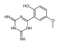 2-(4,6-Diamino-1,3,5-triazin-2-yl)-4-methoxyphenol结构式