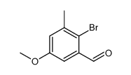2-bromo-5-methoxy-3-methylbenzaldehyde Structure