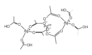 Pd[(μ-O2CMe)2Ag(HO2CMe)2]2 Structure