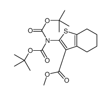 2-N,N'-bis(tert-Butoxycarbonyl)amino-4,5,6,7-tetrahydro-benzo[b]thiophene-3-carboxylic acid Methyl ester Structure