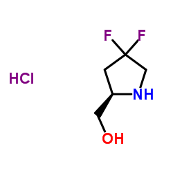 (R)-(4,4-二氟吡咯烷-2-基)甲醇盐酸盐结构式
