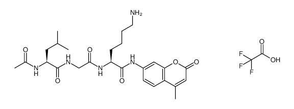 Ac-Leu-Gly-Lys-(7-amino-4-methylcoumarin) trifluoroacetate Structure