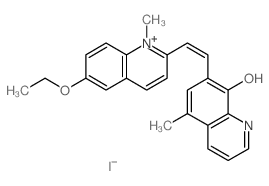 7-(2-(6-ethoxy-1-methyl-15-quinolin-2-yl)vinyl)-5-methyl-8-quinolinol结构式