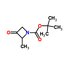 2-甲基-3-氧代氮杂环丁烷-1-羧酸叔丁酯结构式