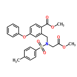 Methyl 2-({(2-methoxy-2-oxoethyl)[(4-methylphenyl)sulfonyl]amino}methyl)-4-phenoxybenzoate结构式