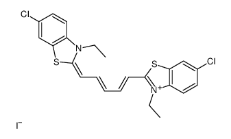 (2Z)-6-chloro-2-[(2E,4E)-5-(6-chloro-3-ethyl-1,3-benzothiazol-3-ium-2-yl)penta-2,4-dienylidene]-3-ethyl-1,3-benzothiazole,iodide Structure