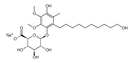 4-Hydroxy-2-(10-hydroxydecyl)-5,6-dimethoxy-3-methylphenyl β-D-Glucuronide Monosodium Salt结构式