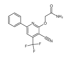2-((3-cyano-6-phenyl-4-(trifluoromethyl)pyridin-2-yl)oxy)acetamide结构式