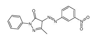 5-methyl-4-[(3-nitrophenyl)diazenyl]-2-phenyl-4H-pyrazol-3-one Structure