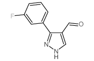 3-(3-氟苯基)-1H-吡唑-4-甲醛结构式