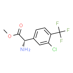 Methyl (2S)-amino[3-chloro-4-(trifluoromethyl)phenyl]acetate结构式